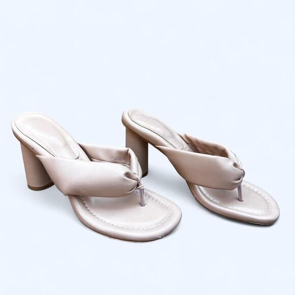 Y2K Puffy Heels | Glam Thong Sandals Blush Nude | Z Code Z Size 7 - Picture 3 of 8